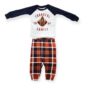 The Children's Place Thanksgiving 2 Piece Pajama Set Size 0-3 Months